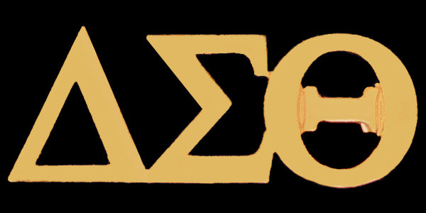 Delta Sigma Theta Sorority 3 Letter Gold Pin