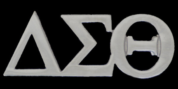 Delta Sigma Theta Sorority 3 Letter Silver Pin