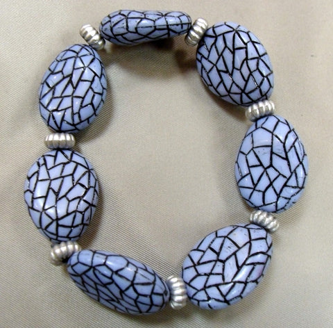 Crackle Blue Bracelet