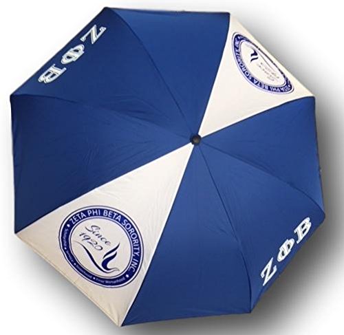Zeta Phi Beta Sorority Upside Down Inverted Dual Layer Umbrella