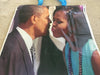 Obama- "The First Family & Mitchell /Obama Kiss '20 x 18' Extra large Full Color Glossy - Shopping Bag / 4 Sided
