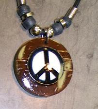 Coconut Peace Sign Necklace