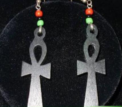 African Ankh Earrings