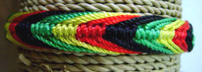 Rasta Braided Nylon Bracelet
